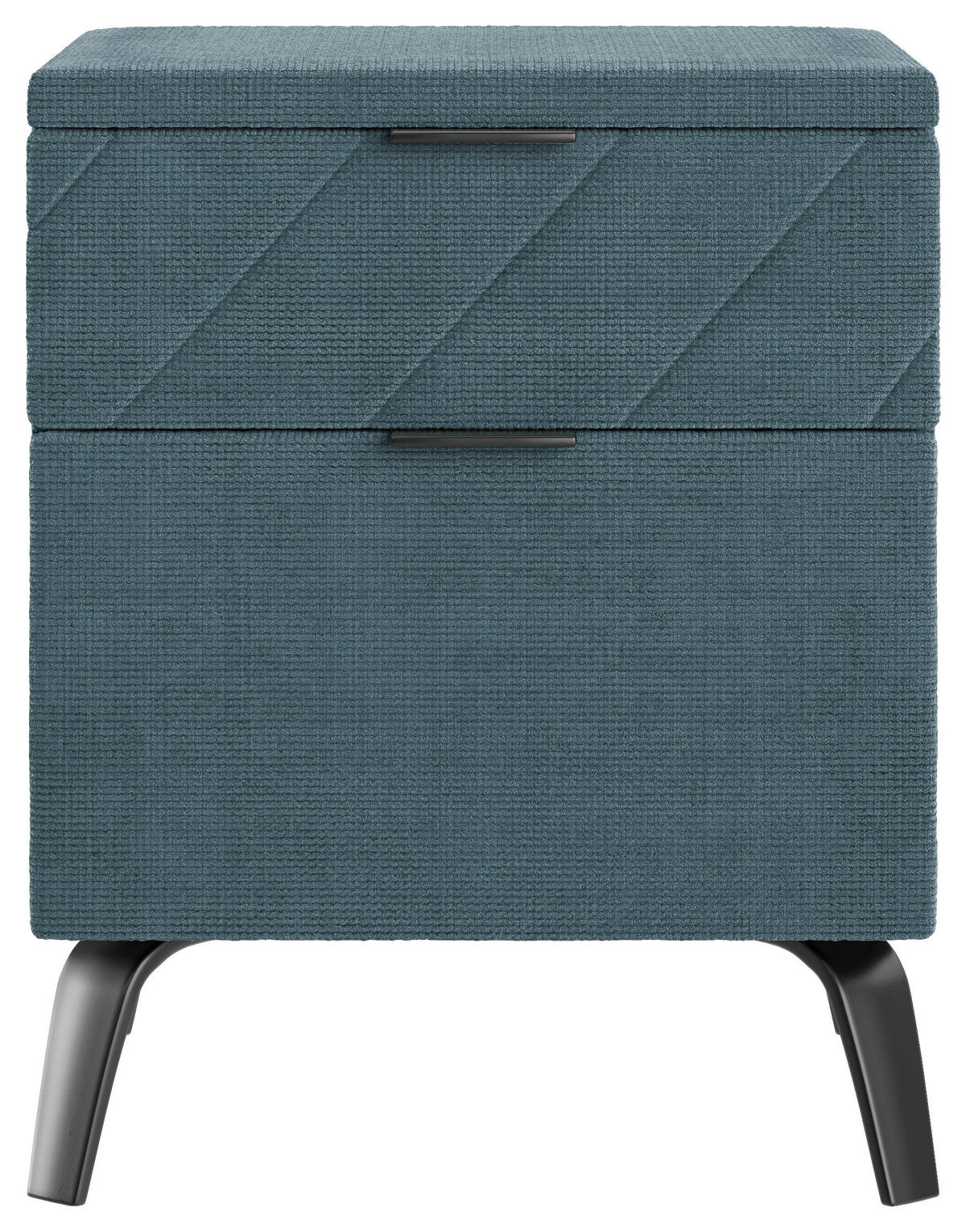 NACHTSCHRANK 44/55/44 cm  - Petrol/Schwarz, Design, Textil/Metall (44/55/44cm) - Esposa