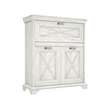 HIGHBOARD  in 123/143,3/48,2 cm  - Silberfarben/Weiß, ROMANTIK / LANDHAUS, Holzwerkstoff/Kunststoff (123/143,3/48,2cm) - MID.YOU