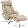 MASSAGESESSEL in Lederlook Taupe  - Taupe/Silberfarben, Design, Leder/Textil (76/111/87cm) - Livetastic