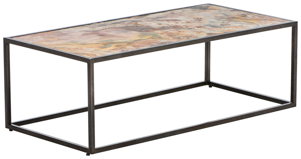 COUCHTISCH rechteckig Grau  - Grau, KONVENTIONELL, Stein/Metall (120/40/60cm) - Livetastic