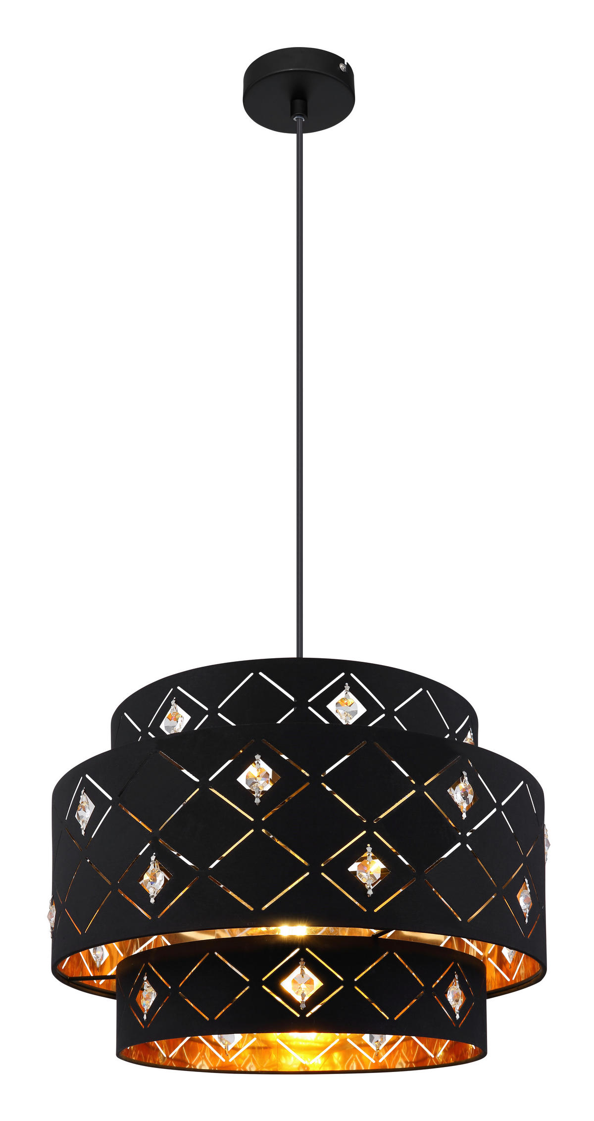 LUSTRĂ 40/140 cm  - străveziu/auriu, Design, plastic/metal (40/140cm)