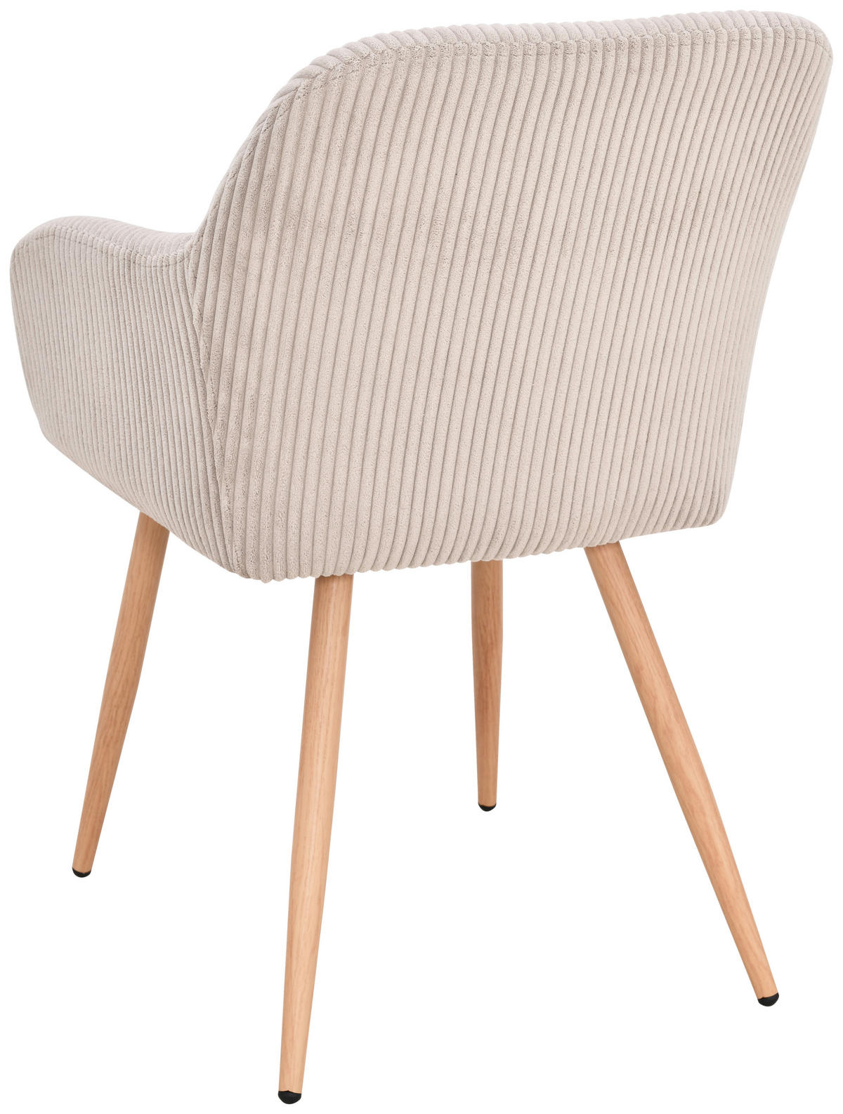 ARMLEHNSTUHL  in Eisen Cord  - Eichefarben/Hellgrau, Trend, Holz/Textil (55/84/60cm) - Livetastic