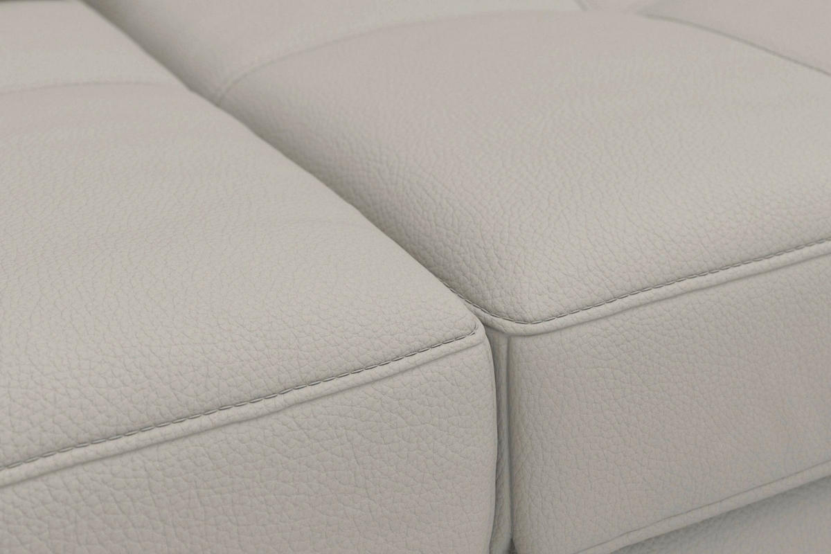 SEDACÍ SOUPRAVA, kůže, světle šedá - černá/světle šedá, Basics, kov/textil (176/363/223cm) - Sit & More
