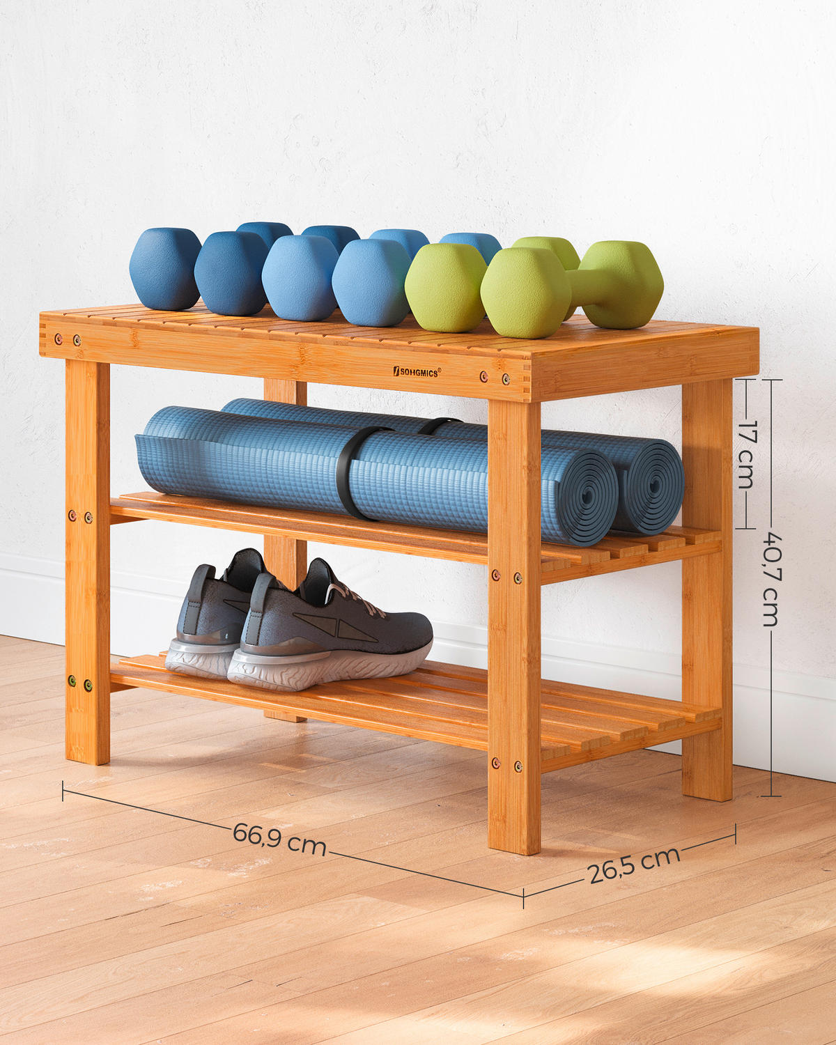 ŠATNÍ LAVICE, 70/45/28,5 cm - přírodní barvy, Trend, dřevo (70/45/28,5cm) - Boxxx