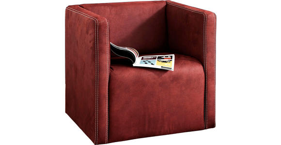 SESSEL in Textil Bordeaux - Chromfarben/Bordeaux, Design, Textil/Metall (66/67/68cm) - Hom`in
