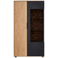 HIGHBOARD  79,5/147,9/45,2 cm  - Schwarz, Design, Glas/Holz (79,5/147,9/45,2cm) - Valdera