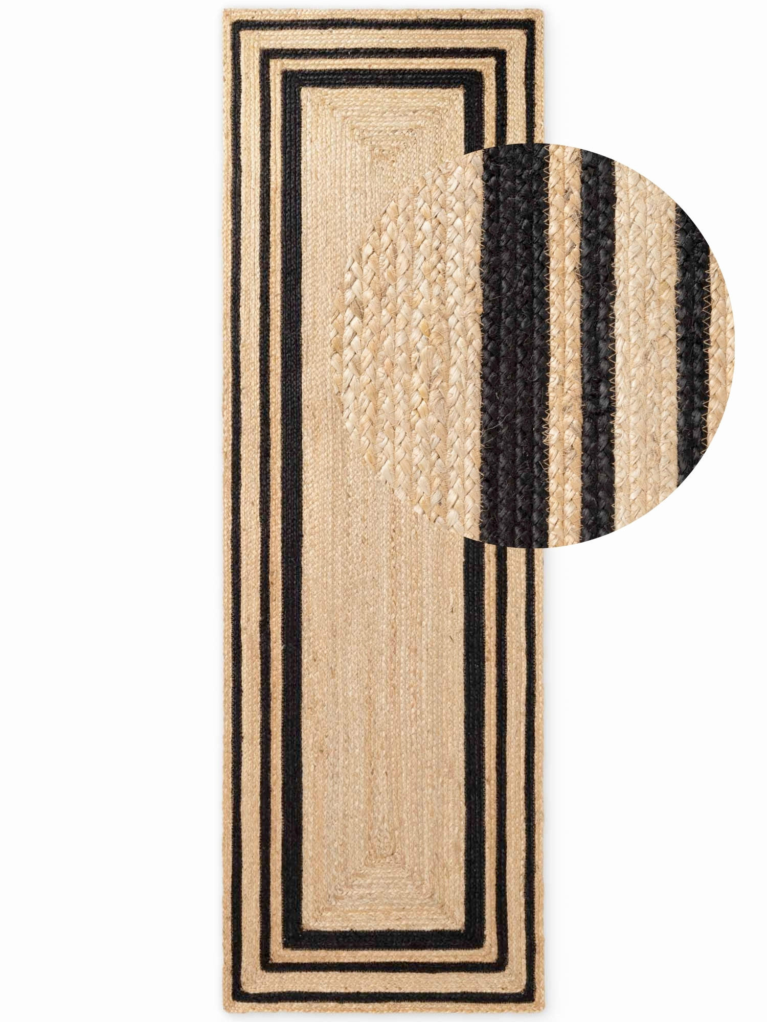 LÄUFER 70/200 cm Jutta Schwarz, Goldbraun  - Goldbraun/Schwarz, Basics, Textil (70/200cm) - Hanse Home