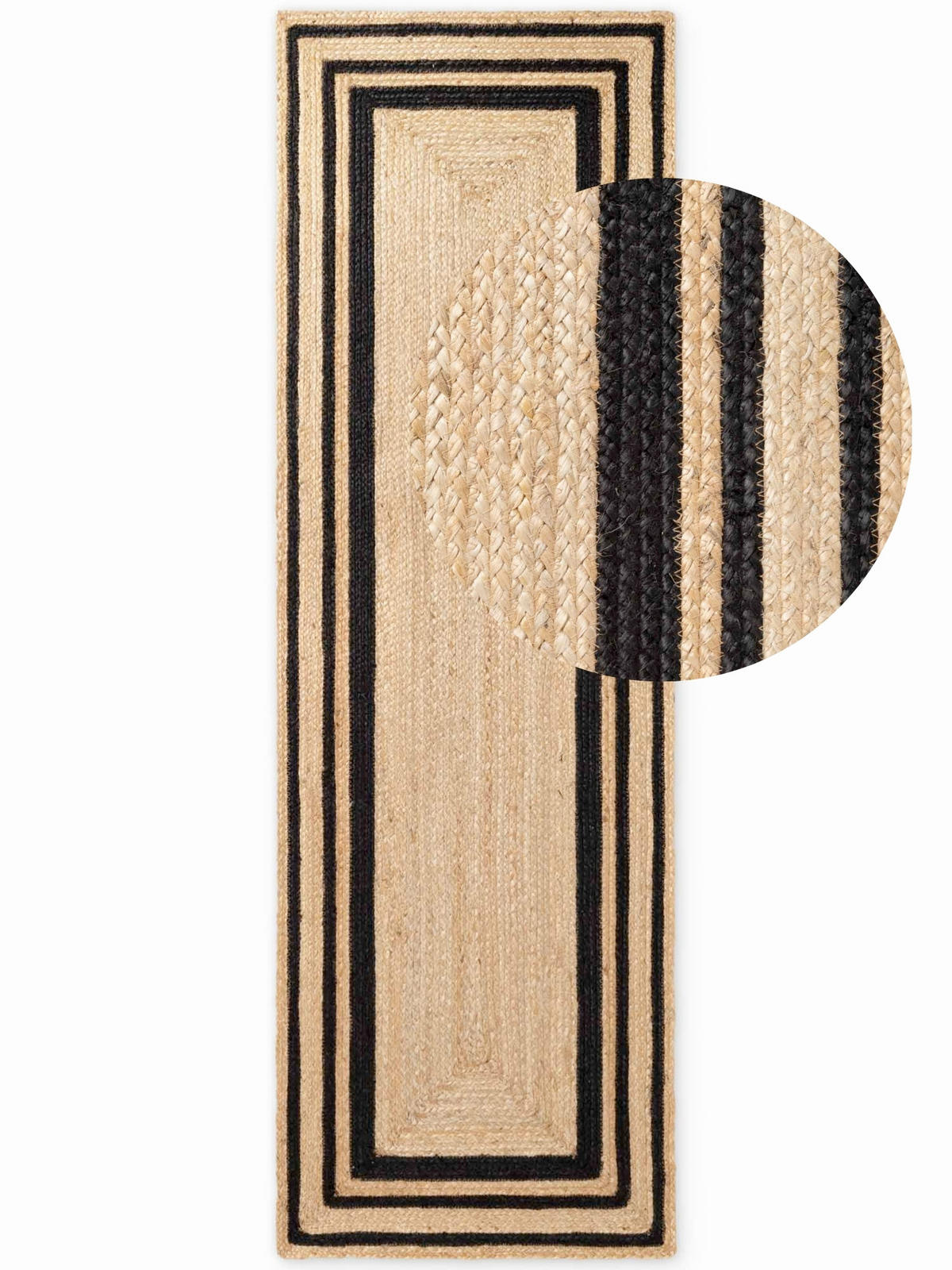 LÄUFER 70/200 cm Jutta Schwarz, Goldbraun  - Goldbraun/Schwarz, Basics, Textil (70/200cm) - Hanse Home