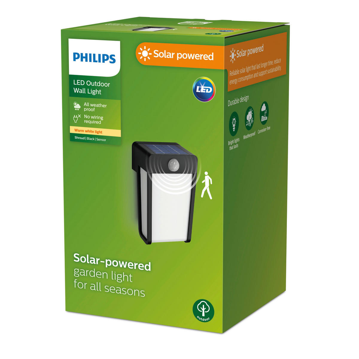 SOLARLEUCHTE 11.4/18.8/10.7 cm   - Schwarz, KONVENTIONELL, Kunststoff (11.4/18.8/10.7cm) - Philips