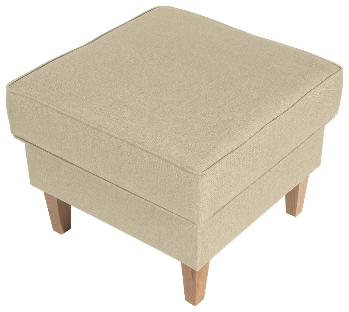 HOCKER Lorris Flachgewebe Beige  - Beige/Buchefarben, MODERN, Textil (53/53/45cm) - Max Winzer