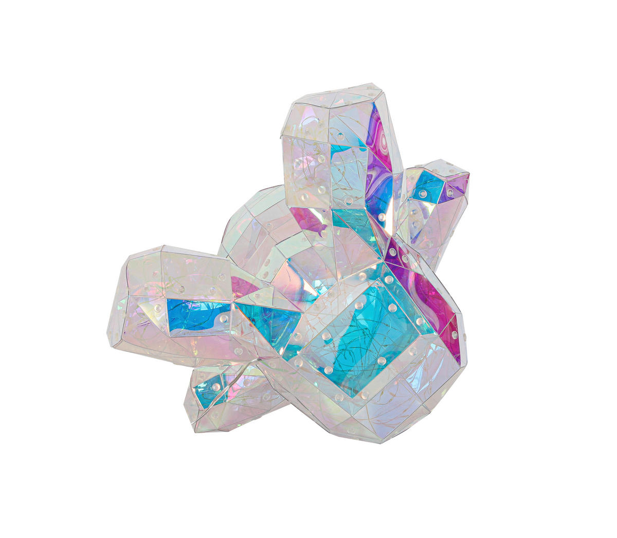 LED-DEKOLEUCHTE Bär 19/20/25 cm   - Transparent/Perlmutt, Design, Kunststoff (19/20/25cm) - Novel