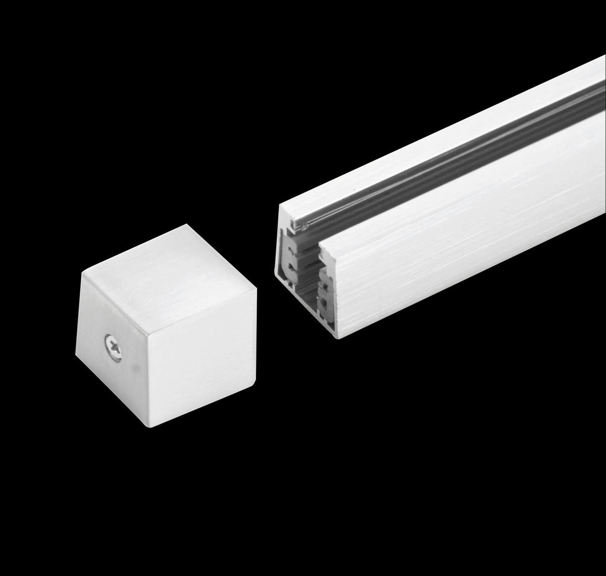 SCHIENENSYSTEM-ENDKAPPE  2,3/2,5/2,5 cm    - Nickelfarben, Basics, Metall (2,3/2,5/2,5cm) - Fischer & Honsel