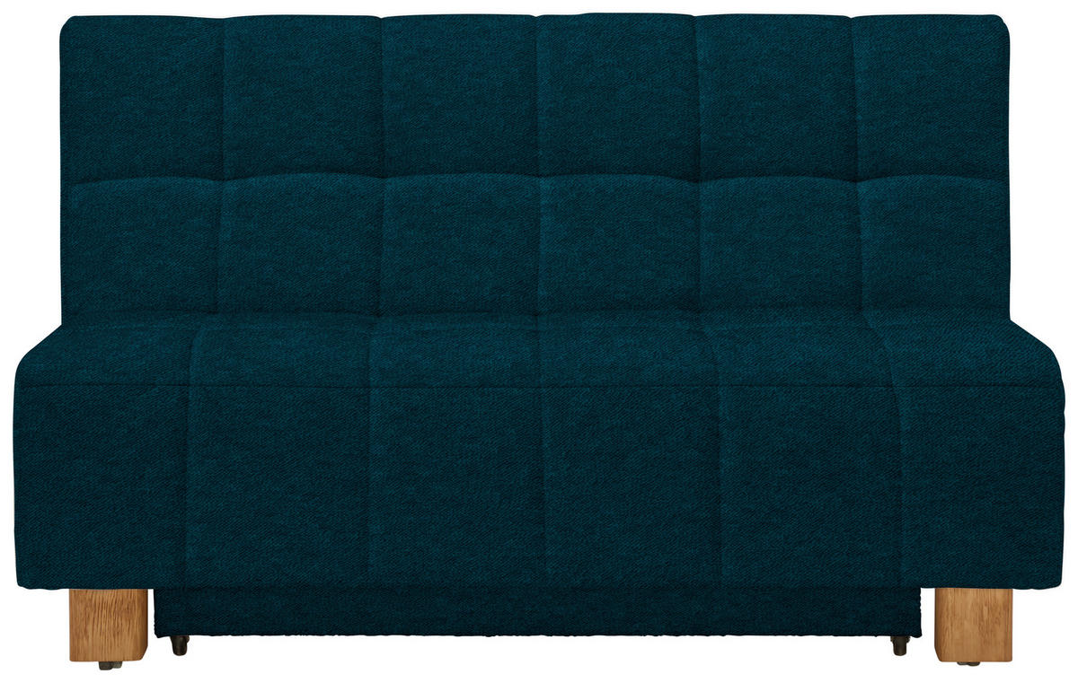 SCHLAFSOFA Textil Petrol  - Petrol/Naturfarben, Modern, Holz/Textil (145/92/102cm) - Novel