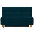 SCHLAFSOFA  in Webstoff Petrol  - Petrol/Naturfarben, MODERN, Holz/Textil (145/92/102cm) - Novel