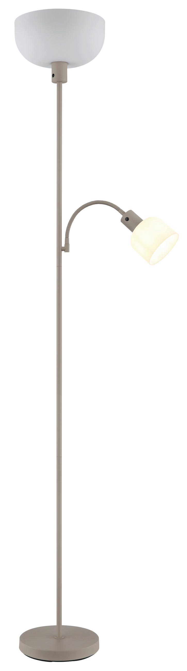 STEHLEUCHTE 26/178,7 cm    - Sandfarben/Schwarz, Design, Kunststoff/Metall (26/178,7cm) - Globo