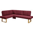 ECKBANK 174/280 cm  in Rot, Eichefarben  - Eichefarben/Rot, Design, Holz/Textil (174/280cm) - Dieter Knoll