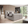 BOXSPRINGBETT 180/200 cm  in Taupe  - Taupe/Schwarz, Design, Kunststoff/Textil (180/200cm) - Esposa