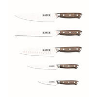 MESSERSET Touch 5-teilig  - Graubraun, Basics, Holz/Metall - Johann Lafer