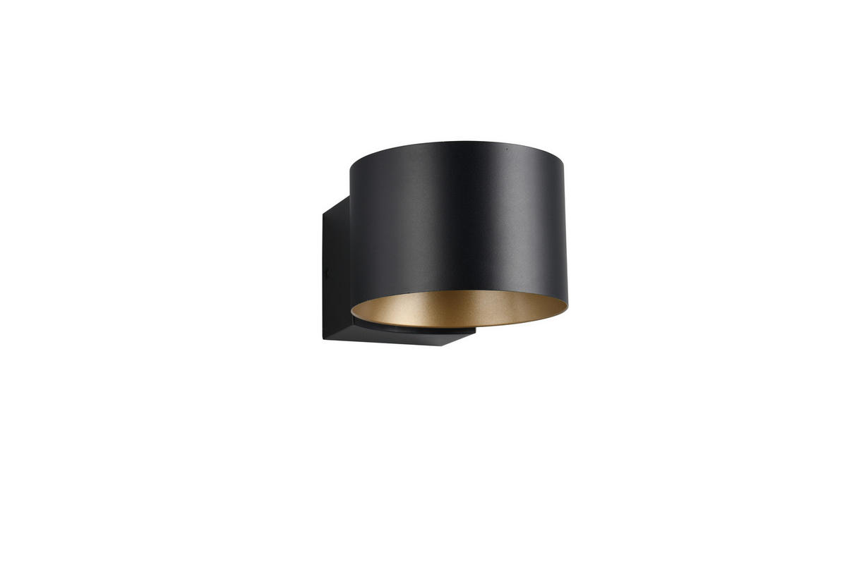 LED-WANDLEUCHTE   - Goldfarben/Schwarz, Design, Metall (15/10cm) - Musterring
