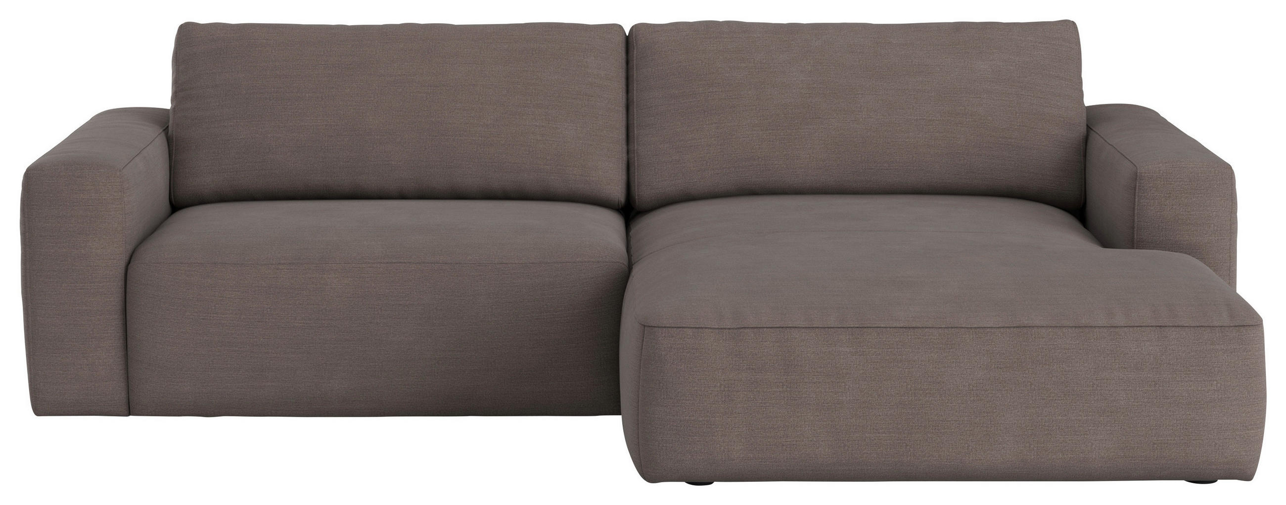 ECKSOFA in Webstoff Taupe  283/175 cm  - Taupe/Schwarz, MODERN, Kunststoff/Textil (283/175cm) - MID.YOU