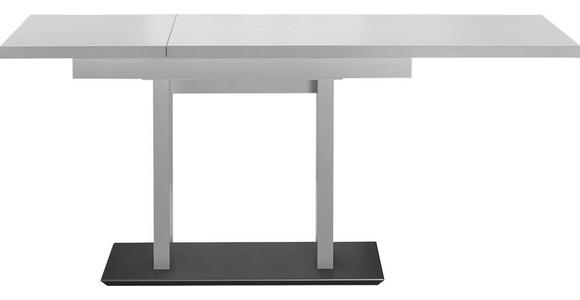 ESSTISCH in Metall, Holzwerkstoff 120(168)/80/75 cm - Edelstahlfarben/Weiß, Design, Holzwerkstoff/Metall (120(168)/80/75cm) - Dieter Knoll