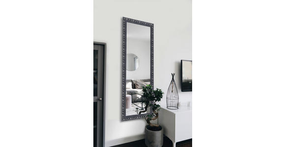 WANDSPIEGEL 50/150/3,5 cm  - Silberfarben/Schwarz, Trend, Glas/Holz (50/150/3,5cm) - Boxxx