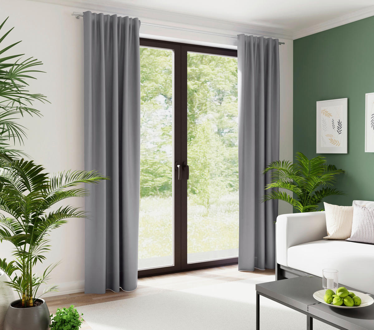 FERTIGVORHANG  blickdicht  140/245 cm   - Grau, Basics, Textil (140/245cm) - Fuggerhaus