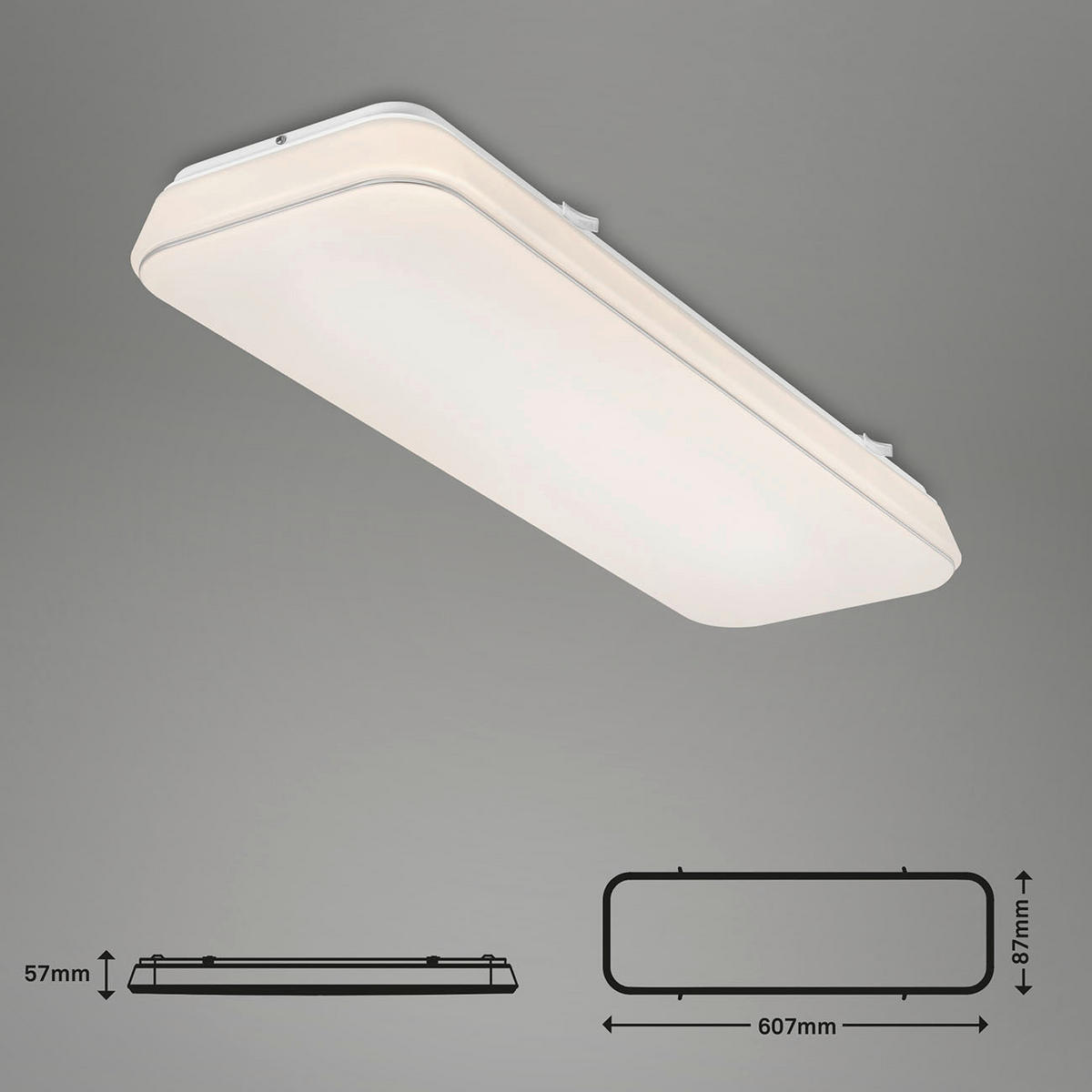 STROPNA LED-SVETILKA  Rupa 24 W/2800 lm/3000 K// - bela, Basics, kovina/umetna masa (60,7/18,7/5,7cm)