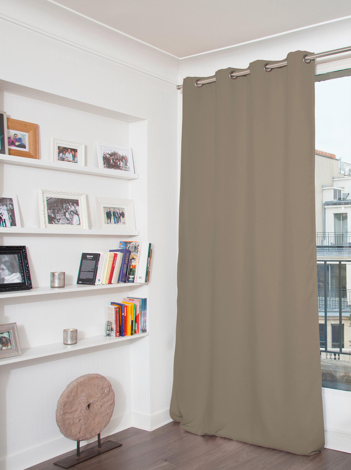 VERDUNKELUNGSVORHANG - Hellbraun, Basics, Textil (135/260cm)