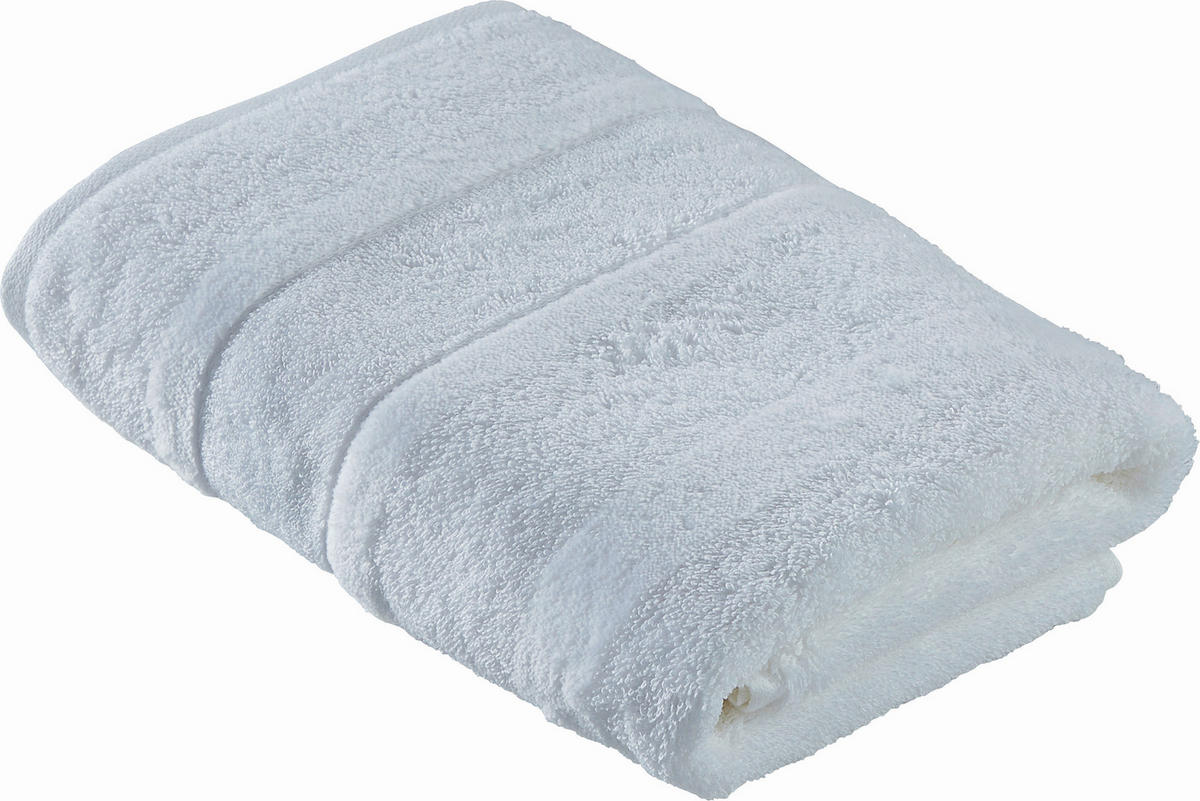 HANDTUCH Noblesse Uni Weiß  - Weiß, Basics, Textil (50/100cm) - Cawoe