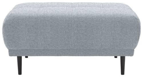 HOCKER in Textil Blaugrau  - Blaugrau/Schwarz, Design, Holz/Textil (93/45/77cm) - Stylife