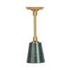 KERZENHALTER - Goldfarben/Grün, Trend, Stein/Metall (10/30/10cm) - Kayoom