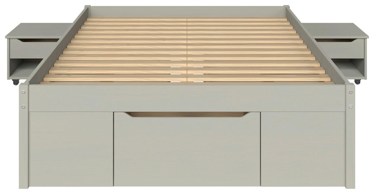 STAURAUMBETT 90/200 cm  Taupe   - Taupe/Naturfarben, Modern, Holz/Holzwerkstoff (90/200cm) - MID.YOU