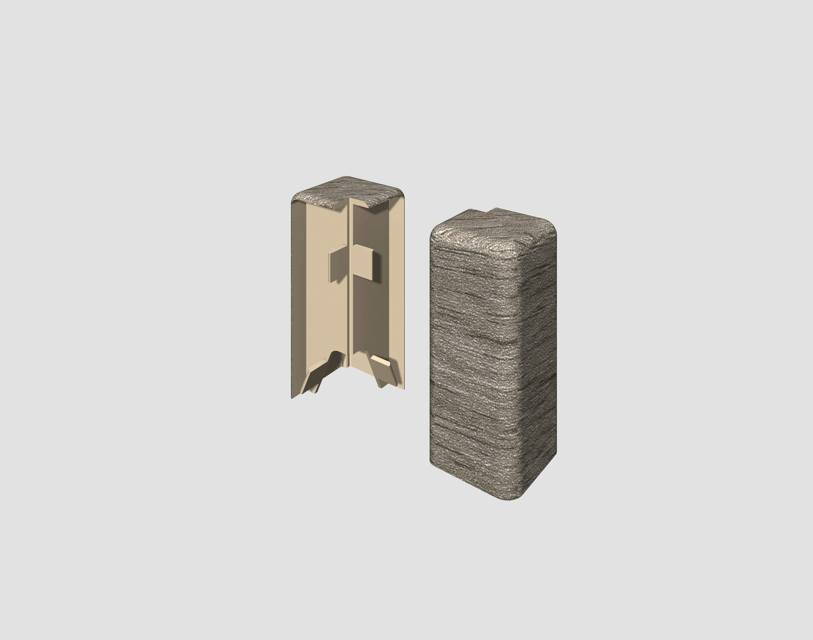 Egger Holzwerkstoffe Aussenecke Außenecke Grau, Eiche 0.7x5.9x1.6 cm