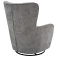 SESSEL in Chenille Anthrazit  - Anthrazit/Schwarz, Design, Textil/Metall (80/100/85cm) - Carryhome