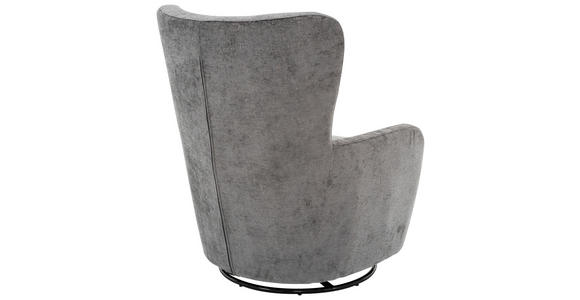 SESSEL in Chenille Anthrazit - Anthrazit/Schwarz, Design, Textil/Metall (80/100/85cm) - Carryhome