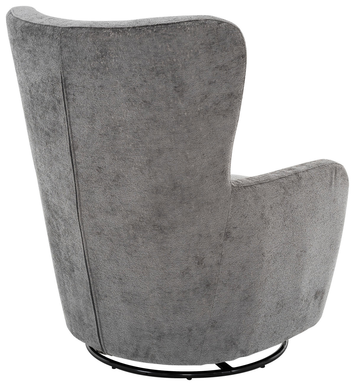 SESSEL in Chenille Anthrazit  - Anthrazit/Schwarz, Design, Textil/Metall (80/100/85cm) - Carryhome