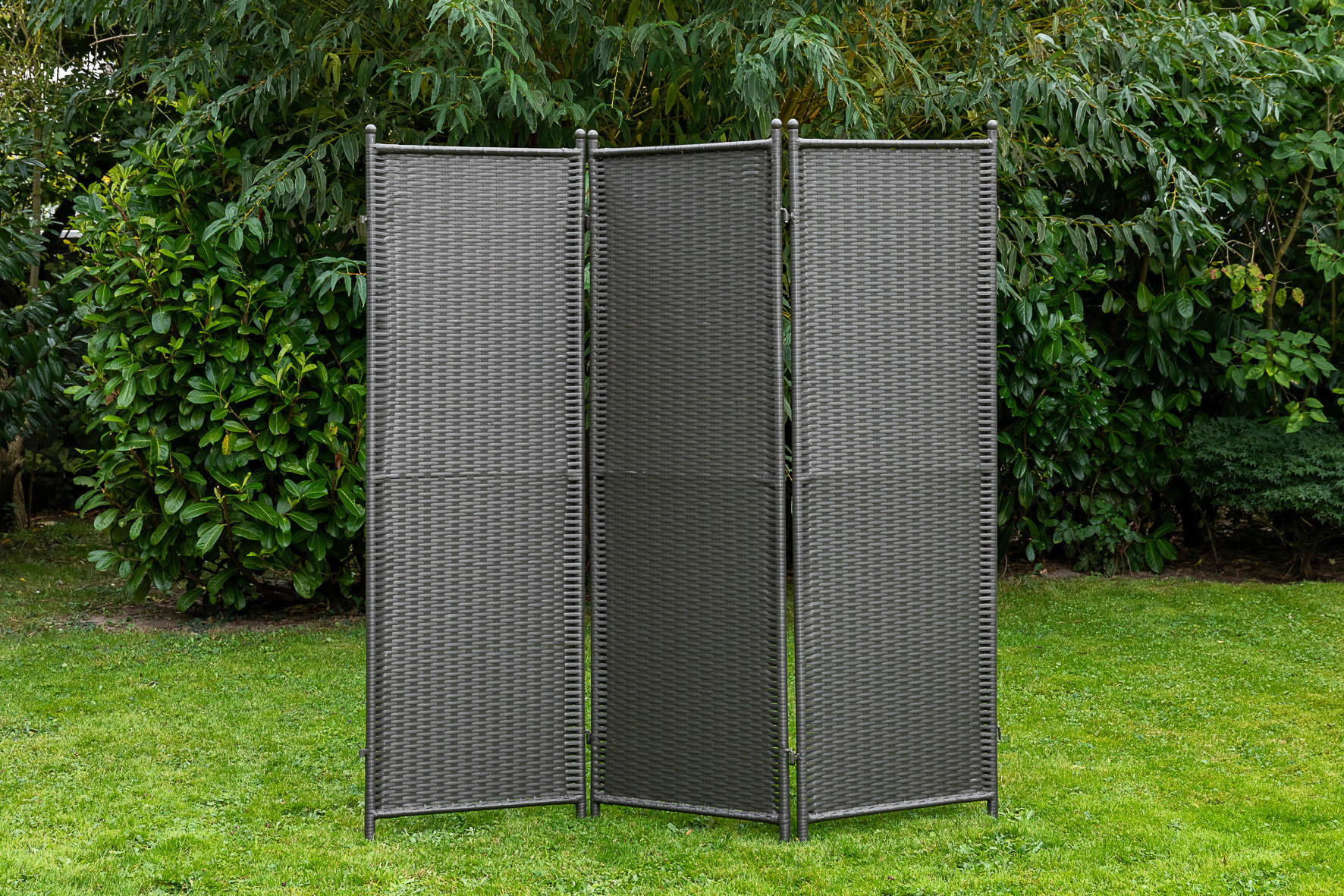 PARAVENT mit 3  Flügel - Grau, MODERN, Kunststoff/Metall (183/183cm) - Gardenson