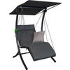 HOLLYWOODSCHAUKEL 100/160/145 cm  - Dunkelgrau/Anthrazit, Basics, Textil/Metall (100/160/145cm) - Boxxx