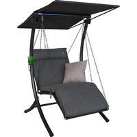 HOLLYWOODSCHAUKEL 100/160/145 cm  - Dunkelgrau/Anthrazit, Basics, Textil/Metall (100/160/145cm) - Boxxx