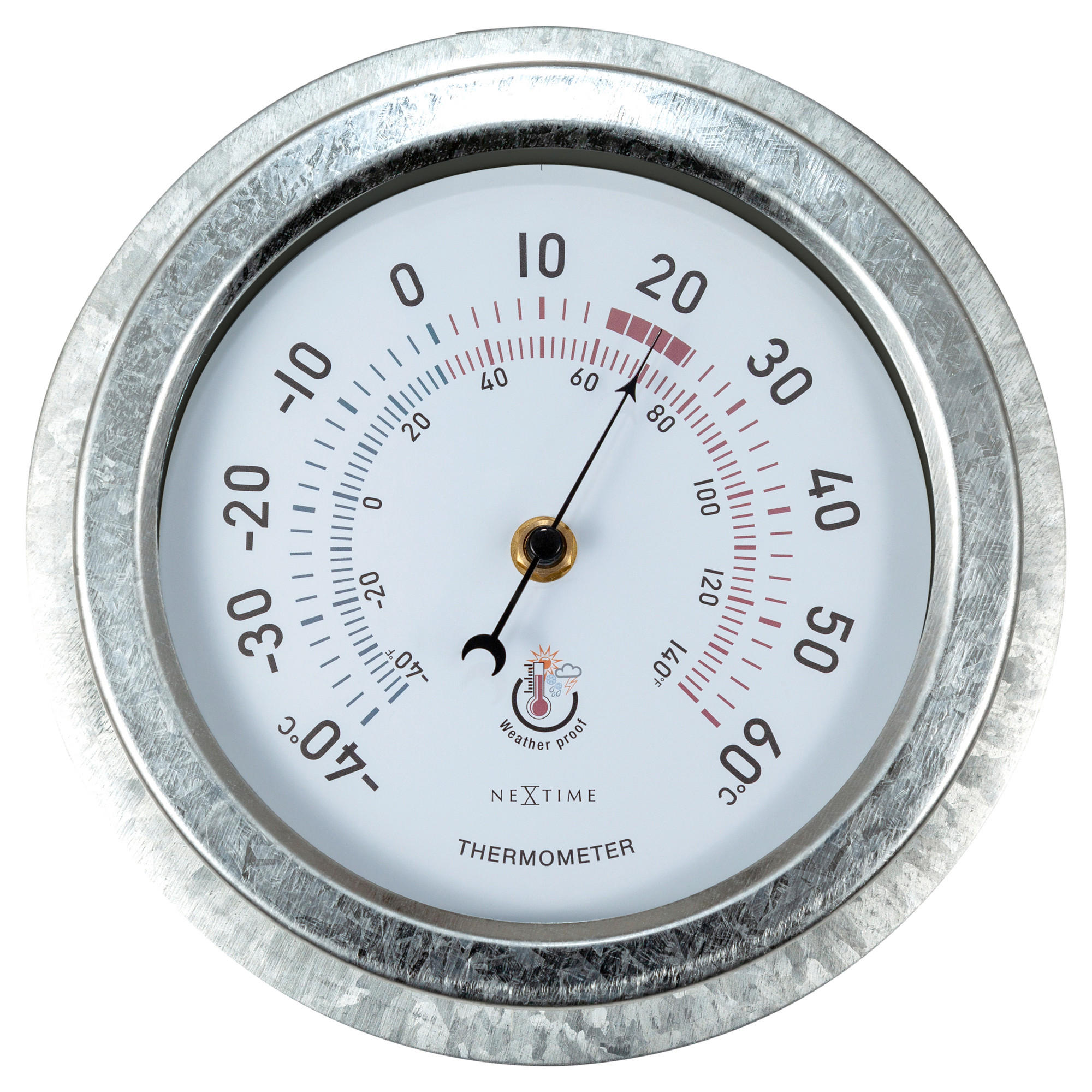 TERMOMETER - silver, Basics, metall (22/22/5,5cm) - Nextime
