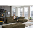 ECKSOFA  in Mikrofaser Dunkelgrün  301/207 cm  - Dunkelgrün/Schwarz, Design, Textil/Metall (301/207cm) - Xora