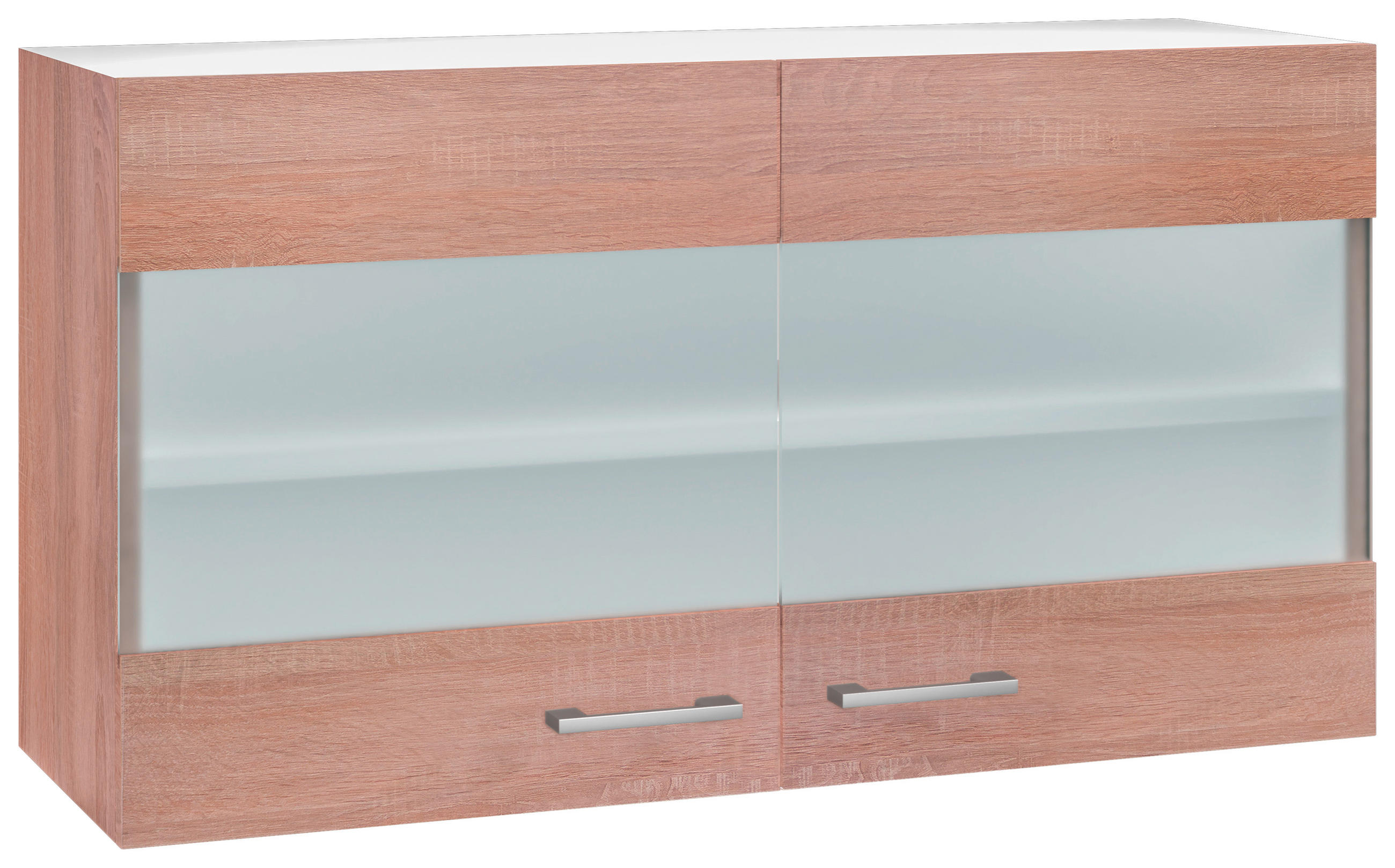 KÜCHENOBERSCHRANK 100/54,8/32 cm  in Weiß, Sonoma Eiche  - Alufarben/Weiß, KONVENTIONELL, Holzwerkstoff/Kunststoff (100/54,8/32cm) - FlexWell