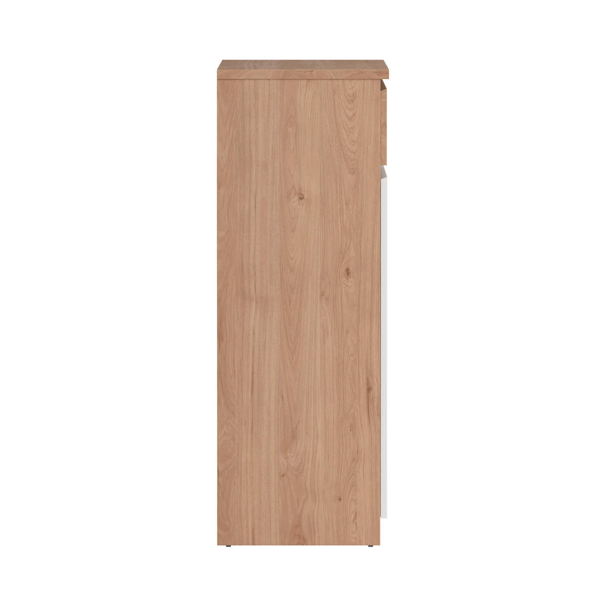 SCHUHSCHRANK Weiß, Eichefarben  - Eichefarben/Weiß, Design, Holzwerkstoff (80,4/111,3/40cm) - Livetastic