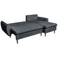 ECKSOFA Graphitfarben Chenille  - Buchefarben/Graphitfarben, KONVENTIONELL, Holz/Textil (244/163cm) - Carryhome