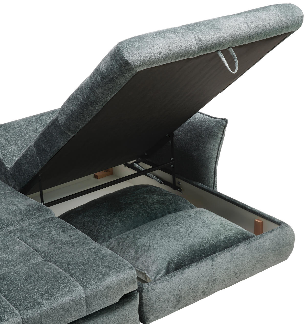 UGAONA GARNITURA žalfijazelena  - žalfijazelena/crna, Konvencionalno, tekstil/plastika (180/275cm) - Stylife