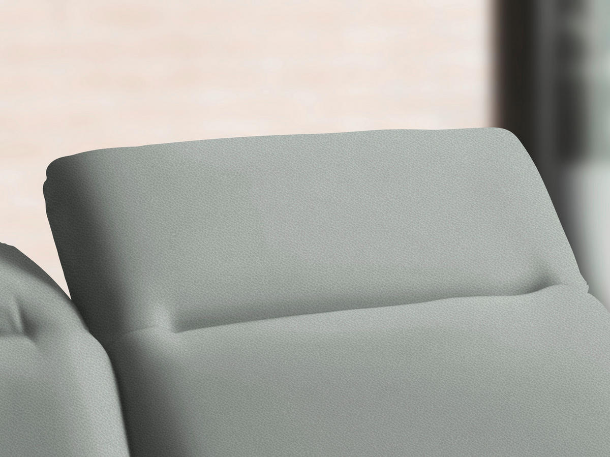 ECKSOFA in Flachgewebe Hellgrau  - Hellgrau/Schwarz, Design, Textil/Metall (289/180cm) - Stylife