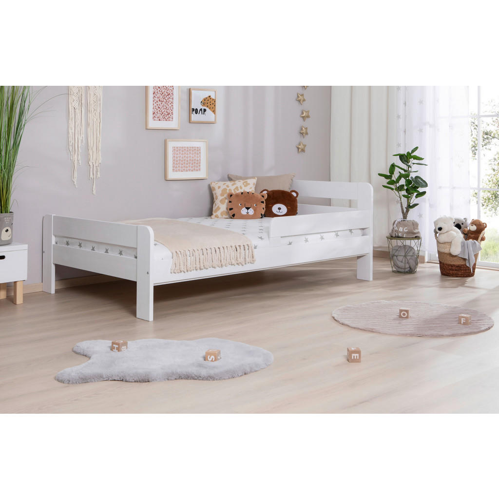 Thumbnail - Mid.you Bett, Weiß, Holz, Kiefer, massiv, Höhe ca. 18 cm, 120x200 cm, für Rollrost geeignet, Schlafzimmer, Betten, Einze...