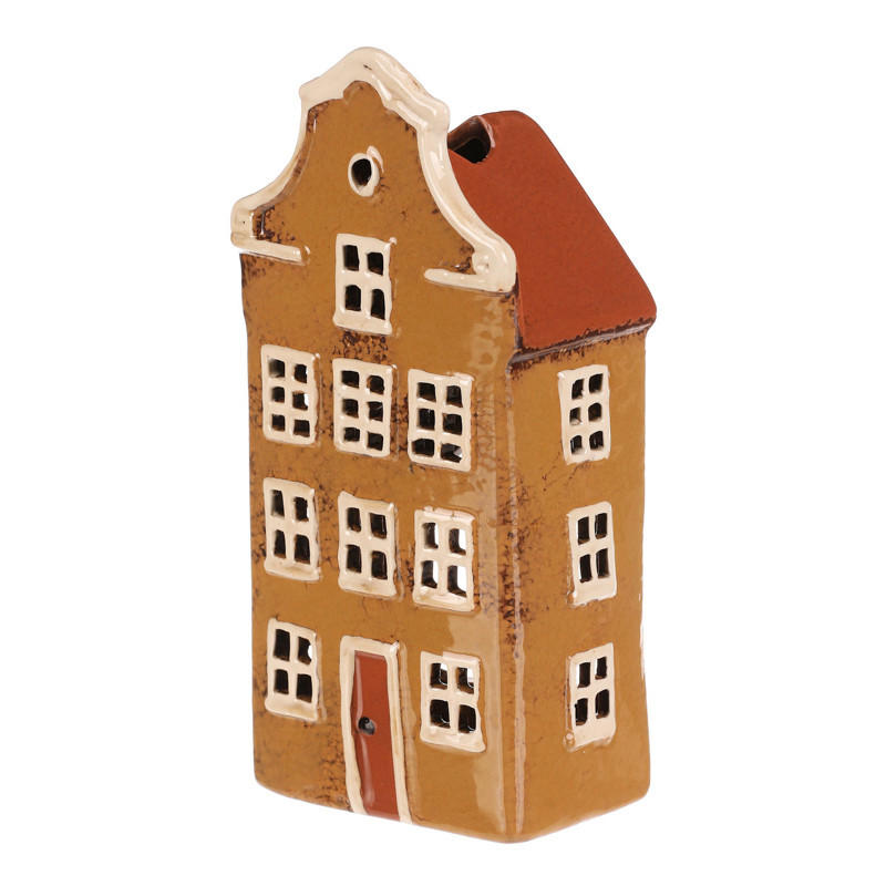 DEKORAČNÍ DŮM - hnědá, Basics, keramika (9/19/6cm)