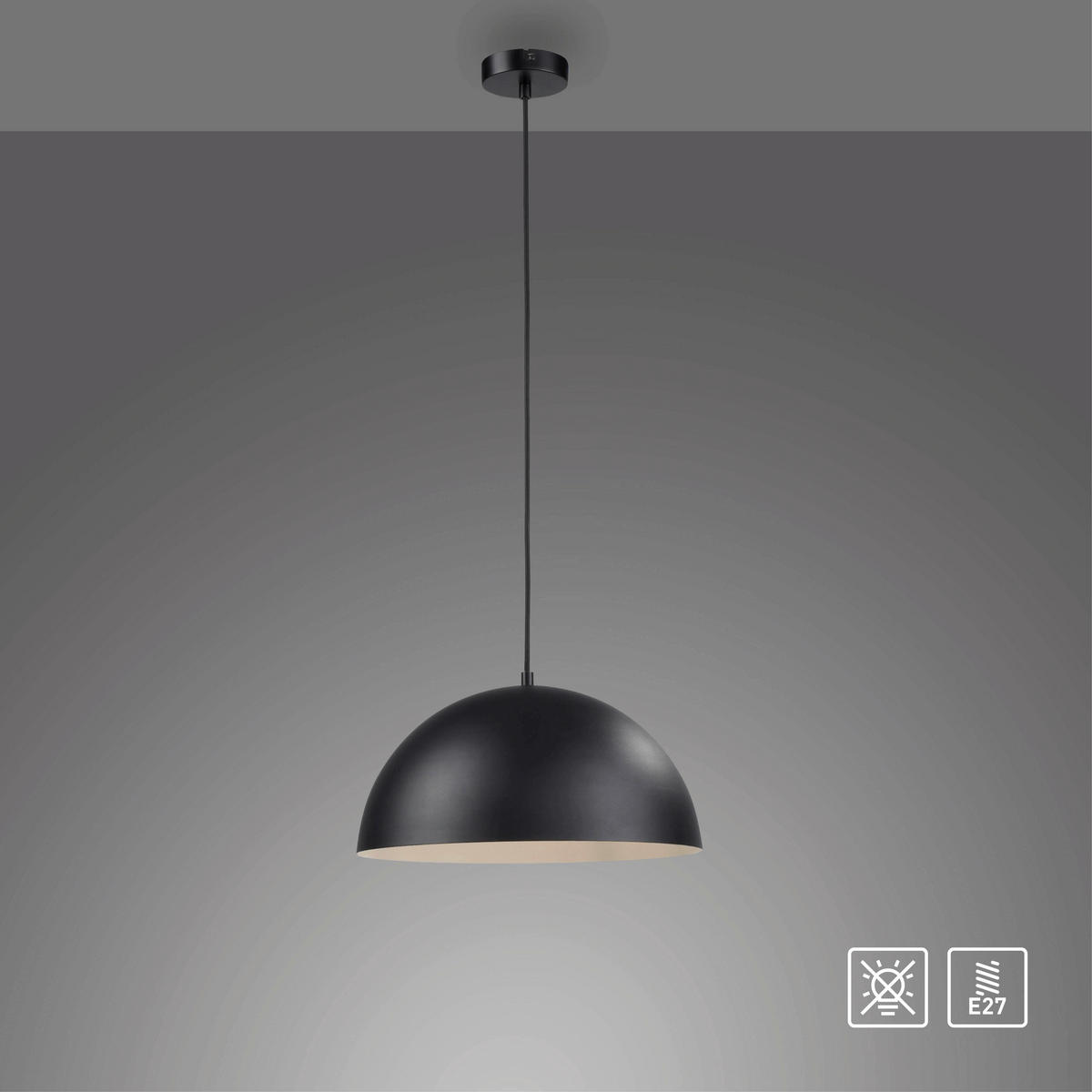 LED-PENDELLEUCHTE SW ALI 38/38/120 cm   - Schwarz, Design, Glas/Kunststoff (38/38/120cm) - Schöner Wohnen